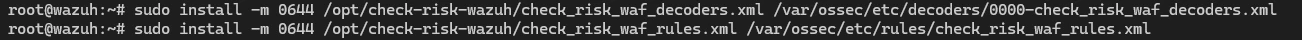 Шаг 5. Установка XML-файлов декодера и правил Check Risk WAF.